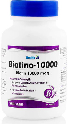 

HealthVit Biotino-10000 Biotin 10000mcg 60 Tablets(60 No)
