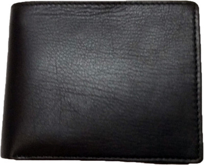 

Leather Home Men Black Genuine Leather Wallet(5 Card Slots), Bl