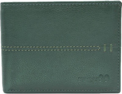 

Street 99 Men Green Genuine Leather Wallet(10 Card Slots)