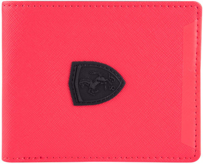Puma Men Pink Artificial Leather Wallet(2 Card Slots), Rosso corsa