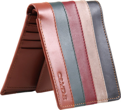 

CLYDE Men Multicolor Genuine Leather Wallet(8 Card Slots), Black