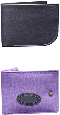 

Lee Topper Men Purple, Black Artificial Leather Wallet(7 Card Slots), Black;purple