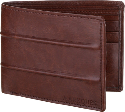 

MARKQUES Men Red Artificial Leather Wallet(9 Card Slots), Red-07