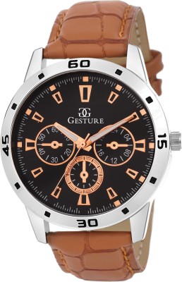 Gesture 78 Black Chronograph Pattern Elegant Watch  - For Men   Watches  (Gesture)