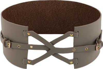 

stylefiestafashion Women Casual Grey Artificial Leather Belt