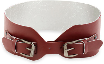 

stylefiestafashion Women Casual Maroon Artificial Leather Belt