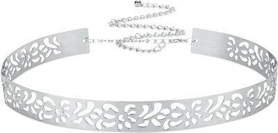 

stylefiestafashion Women Formal Silver Metal Belt