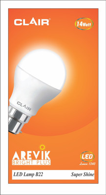 clair 14 W Standard B22 LED Bulb(White)