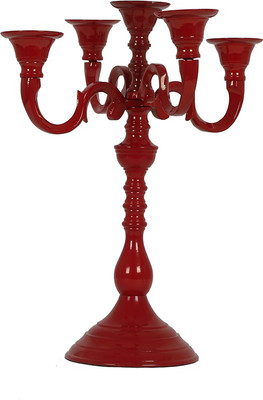 

Yucad Red Candle Holder Aluminium 5 - Cup Candle Holder(Red, Pack of 1)