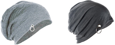 FashMade Solid Beanie Cap(Pack of 2)