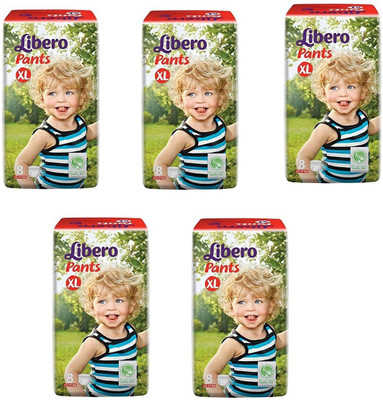 Libero Libero Diaper Pants Extra Large Size (8 Counts) Pack of 5 Pant Diapers - XL(40 Pieces)
