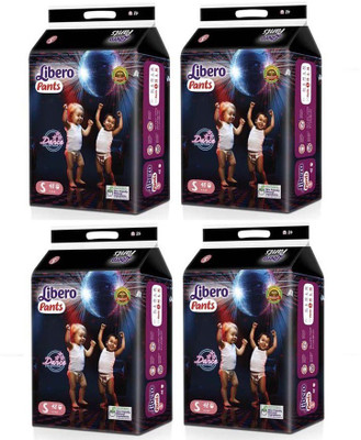 

Libero Libero Diaper Pants Small Size (48 Pieces) Pack of 4 - S(192 Pieces)