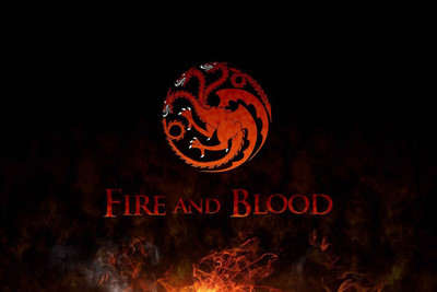 Wall Poster House Targaryen Fire Background Paper Print(12 inch X 18 inch, Rolled)