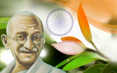 

Aabhaas Wall Poster Mahatama Gandhi Paper Print(12 inch X 18 inch, Rolled)