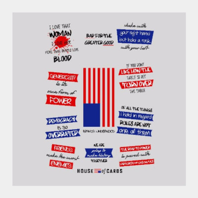 

Aabhaas Wall Poster House of Cards Best Quotes | Artist: SiddhhB Paper Print(12 inch X 18 inch, Rolled)