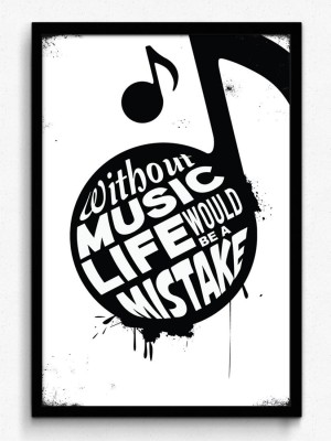 

Aabhaas Wall Poster Without Music Life would be a mistake Paper Print(12 inch X 18 inch, Rolled)