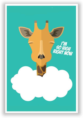 

Wall Poster I'm So High Right Now | Giraffe Funny Illustration Paper Print(12 inch X 18 inch, Rolled)
