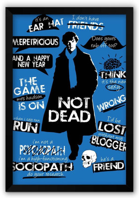 

Wall Poster Sherlock Holmes Typography Quotes Inspired From TV Series Fan Paper Print(12 inch X 18 inch, Rolled)