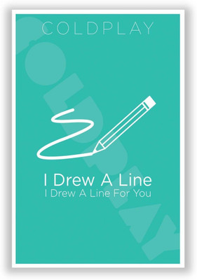 

Aabhaas Wall Poster I Drew a Line For You | Coldplay Inspired Minimalist Illustration Paper Print(12 inch X 18 inch, Rolled)