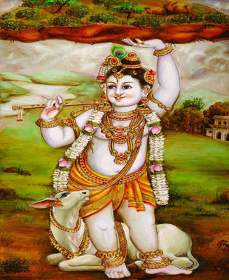 

Aabhaas Wall Poster -goverddhn-krishna-can-imadzbeujdhstzy Paper Print(12 inch X 18 inch, Rolled)