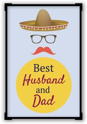 

Wall Poster Best Husband and Dad | Father's Day Typography Paper Print(12 inch X 18 inch, Rolled)