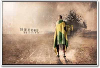 

Aabhaas Wall Poster Usain Bolt Quote Paper Print(12 inch X 18 inch, Rolled)