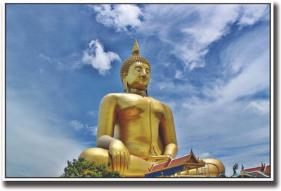 

Akhuratha Wall Poster h-e-buddha-statue-in-temple-aps-smzzvxjcg Paper Print(12 inch X 18 inch, Rolled)