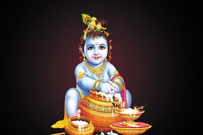 

Akhuratha Wall Poster -bal-krishna- Paper Print(12 inch X 18 inch, Rolled)