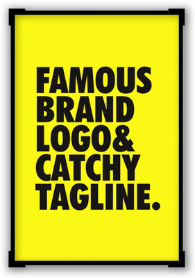 

Akhuratha Wall Poster Famous Brand Logo Yellow Funny Quote Paper Print(12 inch X 18 inch, Rolled)