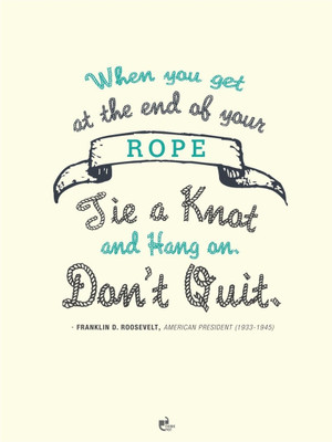 

Aabhaas Wall Poster Hang on. Don't Quit Paper Print(12 inch X 18 inch, Rolled)