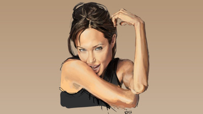 

Aabhaas Wall Poster Angelina Jolie Paper Print(12 inch X 18 inch, Rolled)
