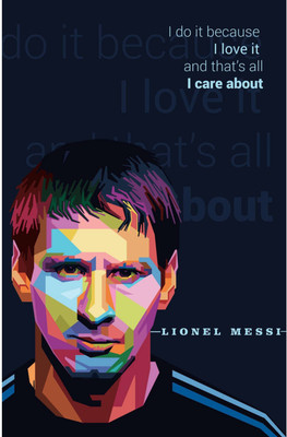 

Aabhaas Lionel Messi Fine Quality Wall Poster Paper Print(12 inch X 18 inch, Rolled)
