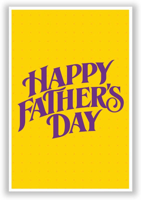 

Wall Poster Happy Father's Day Purple Typography Gifts Paper Print(12 inch X 18 inch, Rolled)