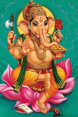 Aabhaas Wall Poster ganesh-deva-bk-mastzs- Paper Print(12 inch X 18 inch, Rolled)