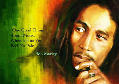 

Aabhaas Wall Poster Bob Marley Quoted Paper Print(12 inch X 18 inch, Rolled)