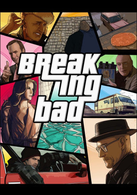 

Aabhaas Wall Poster Breaking Bad GTA Style Paper Print(12 inch X 18 inch, Rolled)