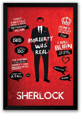

Wall Poster Moriy Was Real Sherlock BBC Inspired Typography Paper Print(12 inch X 18 inch, Rolled)