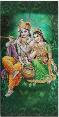 

Akhuratha Wall Poster -textured-work-radha-krishna-fine-print- Paper Print(12 inch X 18 inch, Rolled)