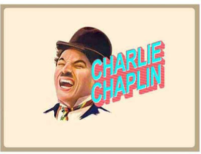 

Aabhaas Wall Poster Chaplin Laughing Paper Print(12 inch X 18 inch, Rolled)