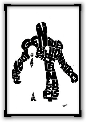 

Aabhaas Wall Poster Tony Stark Robert Downey Jr Iron Man Paper Print(12 inch X 18 inch, Rolled)