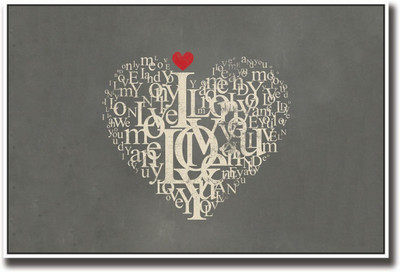 

Akhuratha Wall Poster Love typography Paper Print(12 inch X 18 inch, Rolled)