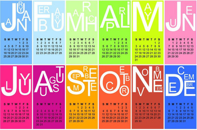 

Wall Poster Wall Calendar Minimalist - Paper Print(12 inch X 18 inch, Rolled)
