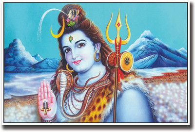 

Aabhaas Wall Poster shiv-god-and-himalayas-aps-mmmfw Paper Print(12 inch X 18 inch, Rolled)