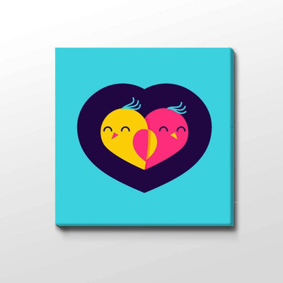 

Wall Poster Love Birds and Paper Print(12 inch X 18 inch, Rolled)