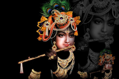 

Aabhaas Wall Poster Krishna Paper Print(12 inch X 18 inch, Rolled)