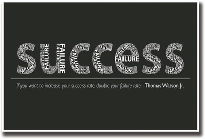 

Aabhaas Wall Poster Thomas Watson success quote Paper Print(12 inch X 18 inch, Rolled)