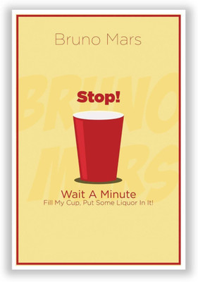 

Wall Poster Uptown Funk Bruno Mars Song Inspired Minimalist Illustration Paper Print(12 inch X 18 inch, Rolled)