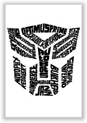 

Wall Poster Autobot Optimus Prime Transformer Black and White Movie Paper Print(12 inch X 18 inch, Rolled)