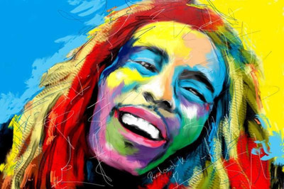 

Wall Poster Bob Marley work | Artist: Pradeesh K Paper Print(12 inch X 18 inch, Rolled)
