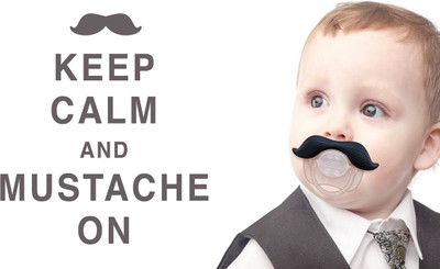

Aabhaas Wall Poster Keep Calm And Mustache On!! Paper Print(12 inch X 18 inch, Rolled)